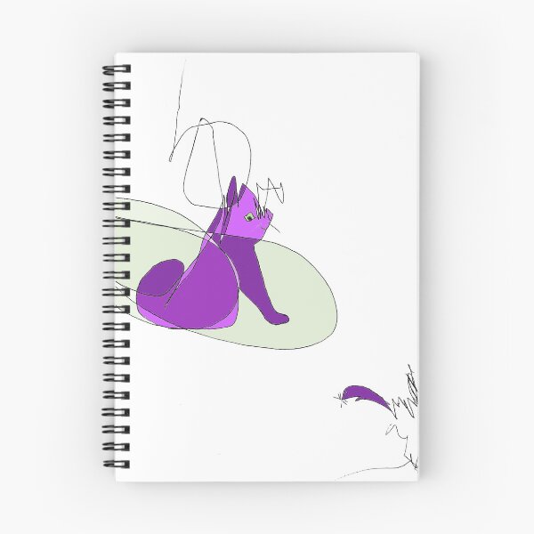 Item preview, purple cat with mouse designed and sold by Pentagonien.