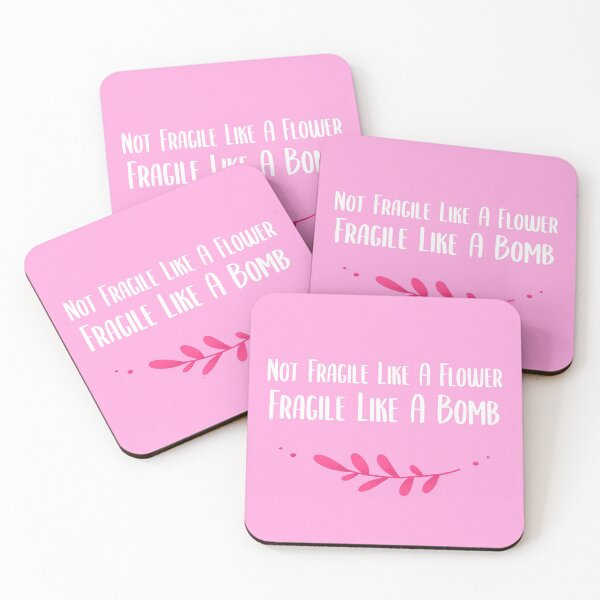 Item preview, Womens Not Fragile Like A Flower Fragile Like A Bomb Woman Pink Cute designed and sold by Jonas Mas.