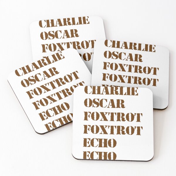 Item preview, Coffee spelled in the ICAO alphabet designed and sold by Dirk4171.