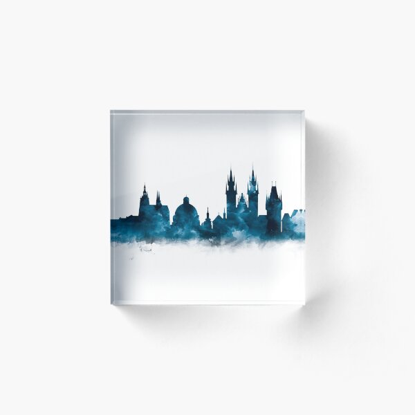 Prague Skyline Acrylic Block