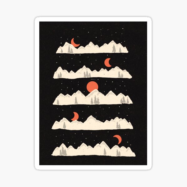 Moonrises...Moonsets... Sticker