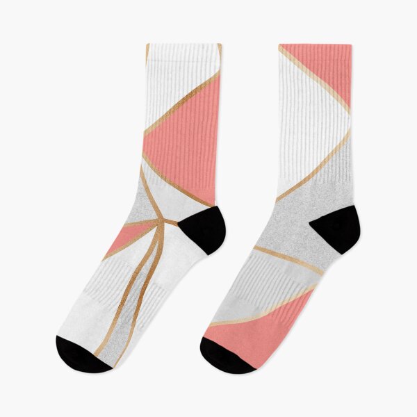 Item preview, Coral, Grey & Gold Geo designed and sold by Blue-Banana.