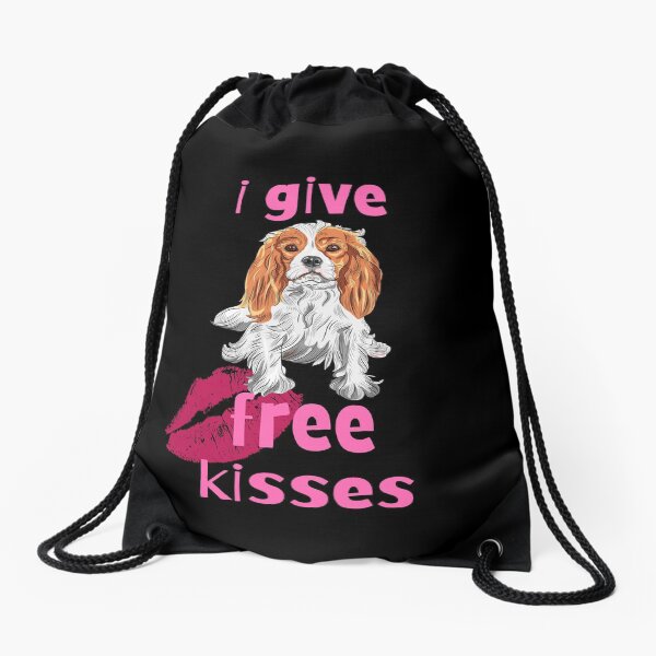 I Give Free Kisses Cavalier King Charles Spaniel Drawstring Bag