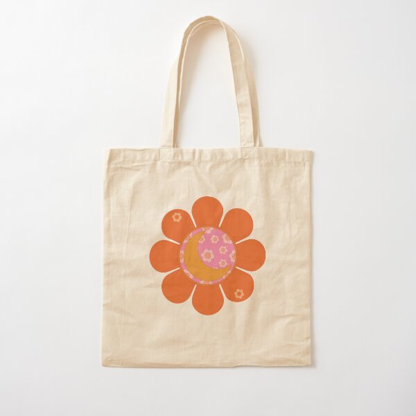 Flower Moon Cotton Tote Bag
