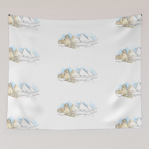 Item preview, Pyramids & Sphinx at Giza Watercolour designed and sold by Curtis Ryan Woodside Productions.