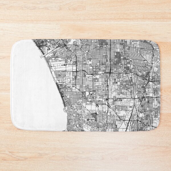 Item preview, Los Angeles White Map designed and sold by multiplicitymap.