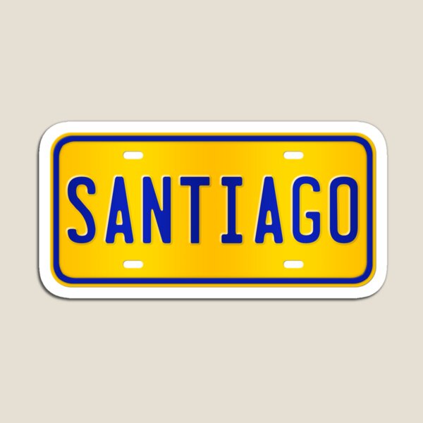 Artikel-Vorschau von  Santiago Name Custom Number Plate - Gift For Santiago, designt und verkauft von Bontini.