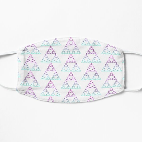 Sierpinski Triangle - blue / Pink Gradient Flat Mask