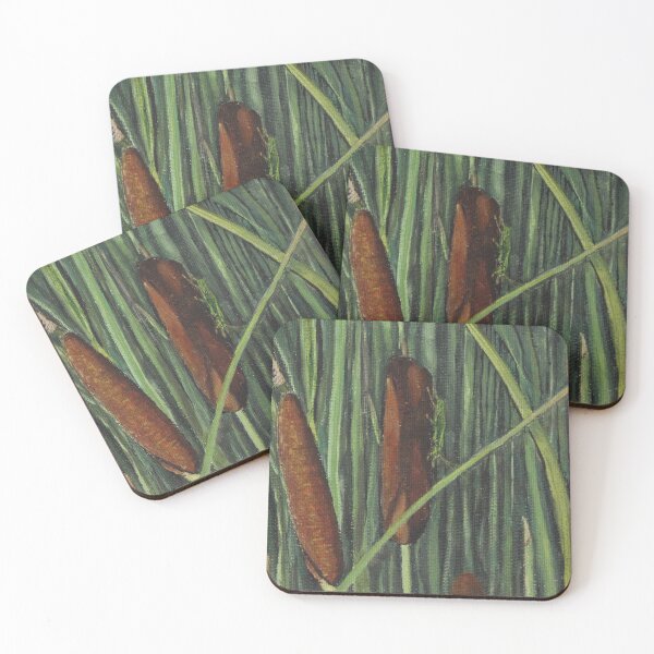 Item preview, Cattails with Marsh Conehead designed and sold by Eco-Artopia.