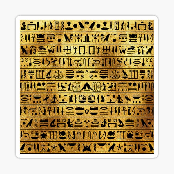Artikel-Vorschau von Goldene und schwarze Hieroglyphen, designt und verkauft von Curtis Ryan Woodside Productions.