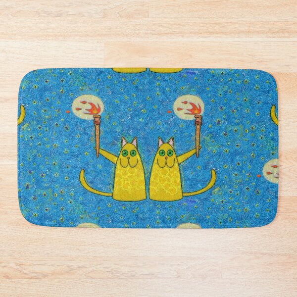 Item preview, CATS WITH FLAMING TORCHES designed and sold by Jean Gregory Evans.