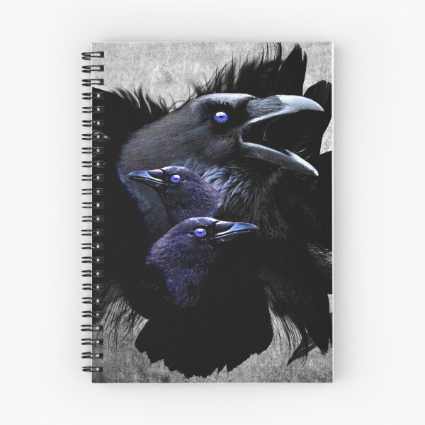 Item preview, Black Crow Bird Feathers Wings Blue Eye Gothic Art Gothic Decor A670 designed and sold by byNicol.
