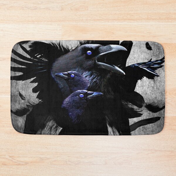 Item preview, Black Crow Bird Feathers Wings Blue Eye Gothic Art Gothic Decor A670 designed and sold by byNicol.