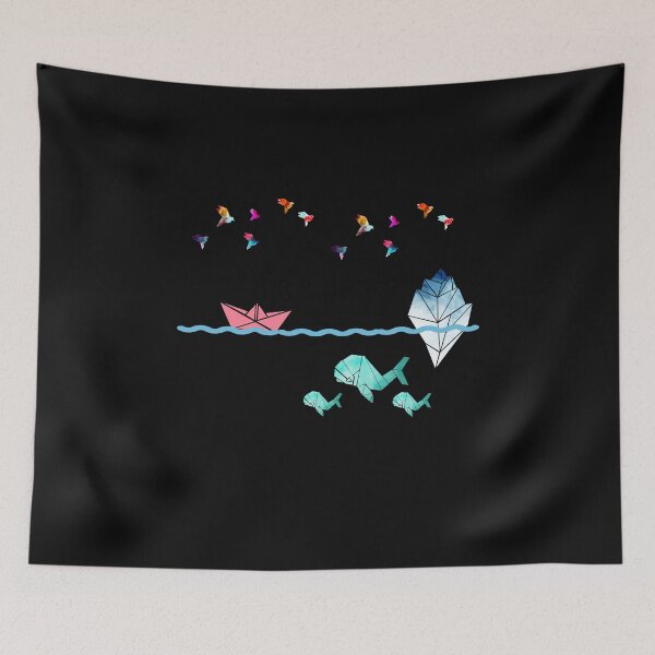 Item preview, Origami birds boat whale designed and sold by Schmuddelshirt.