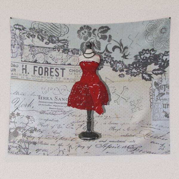 Item preview, Red Dress Form Girls Room Bedroom Art Bathroom Art A733 designed and sold by byNicol.