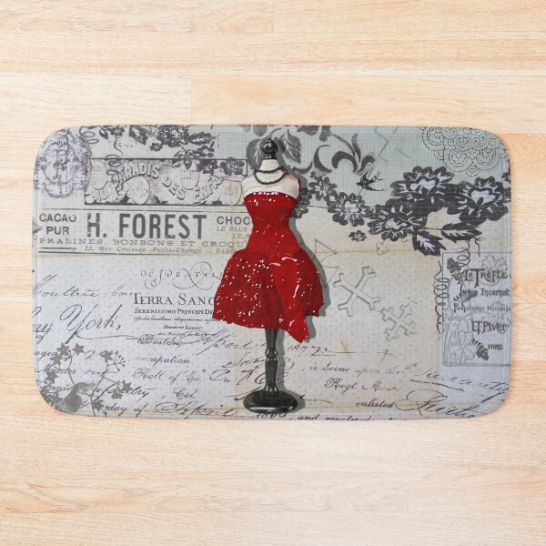 Item preview, Red Dress Form Girls Room Bedroom Art Bathroom Art A733 designed and sold by byNicol.