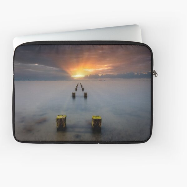 Stormy Seaview Sunbeams Sunrise Laptop Sleeve