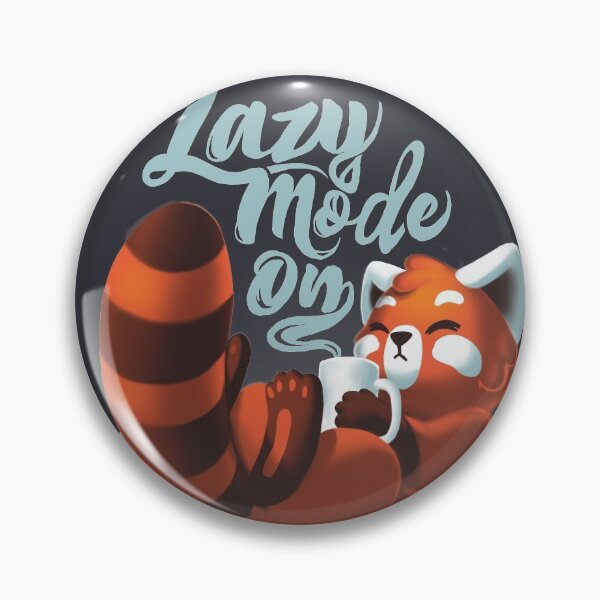 Item preview, Lazy mode ON - Cute Red Panda - Fluffy Coffe Animal designed and sold by BlancaVidal.