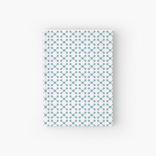 Retro Aqua Blue Jacks Hardcover Journal