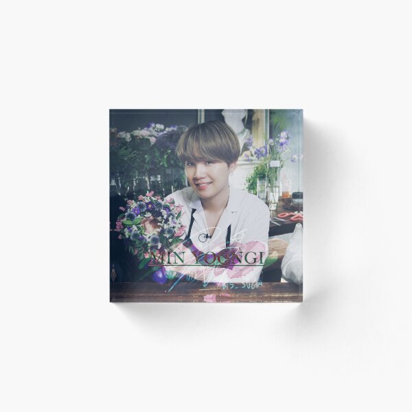 BTS - Min Yoongi (florist) Acrylic Block