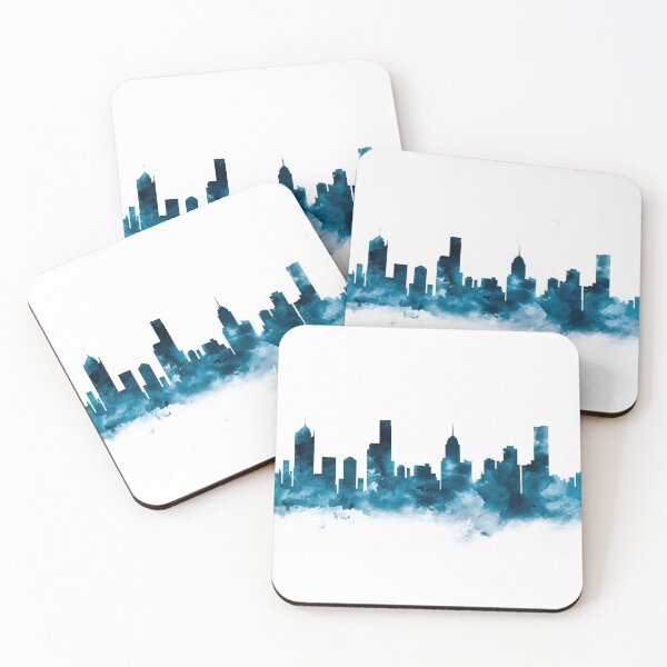 "Melbourne" Coasters (Set of 4) for Sale by MonnPrint Redbubble