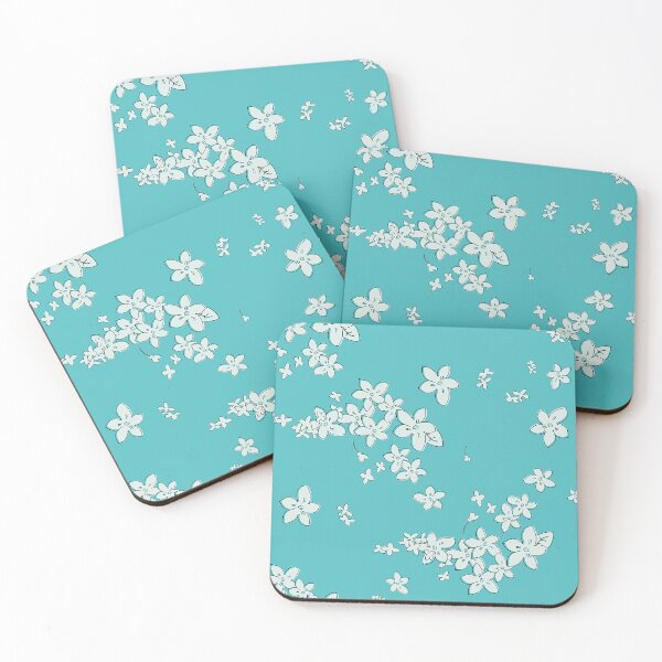 Item preview, David Rose Designs - Show of Flowers (Turquoise - Larger Scale) designed and sold by Sartabanfi.