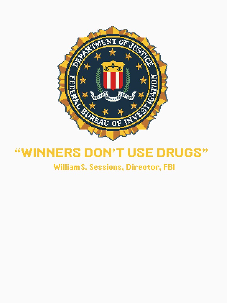 Thumbnail 3 of 3, Baseball ¾ Sleeve T-Shirt, Winners Don't Use Drugs designed and sold by pixelskaya.