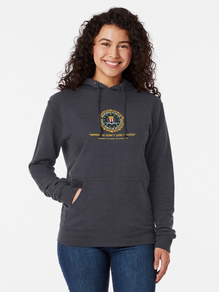 Thumbnail 2 of 5, Lightweight Hoodie, Winners Don't Use Drugs designed and sold by pixelskaya.
