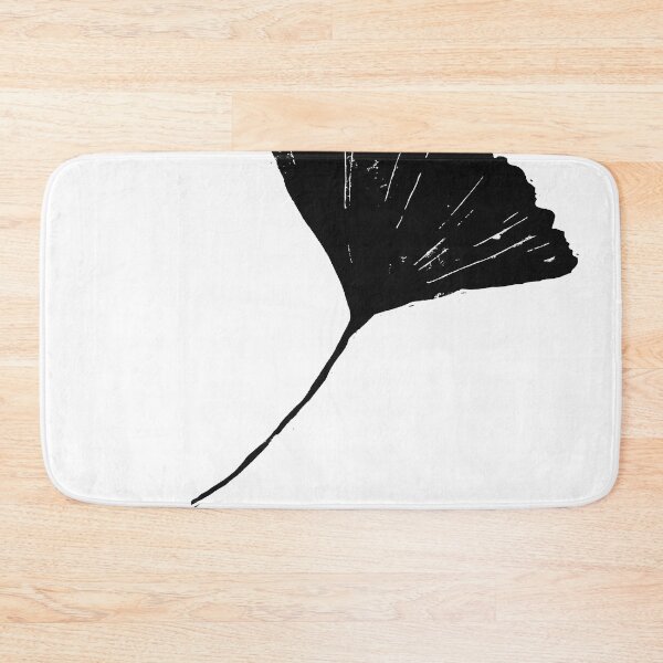 Item preview, Ginkgo biloba, Lino cut nature inspired leaf pattern designed and sold by emporiumjulium.