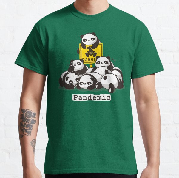 Pandemic Pun - Fluffy Cute Panda - Social Distancing Classic T-Shirt