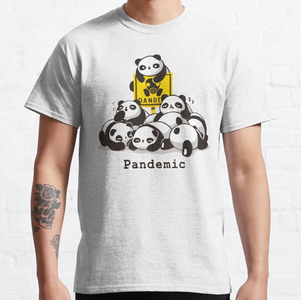 Pandemic Pun - Fluffy Cute Panda - Social Distancing Classic T-Shirt