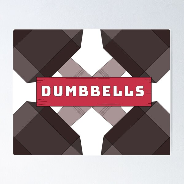 Item preview, Dumbbells Crossed Powerlifting Weightlifting Fitness gift idea designed and sold by MGO-Design.
