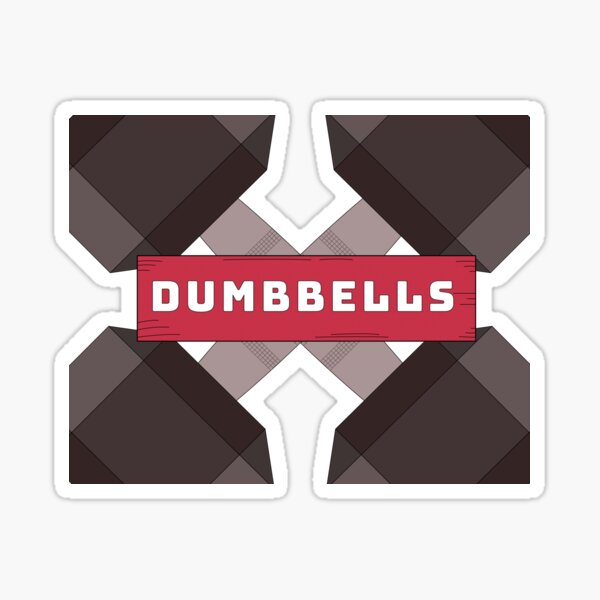 Item preview, Dumbbells Crossed Powerlifting Weightlifting Fitness gift idea designed and sold by MGO-Design.