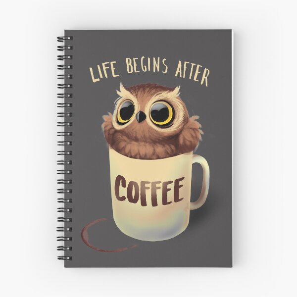 Item preview, Night Owl Coffee - Cute Bird - Life Begins after Coffee designed and sold by BlancaVidal.