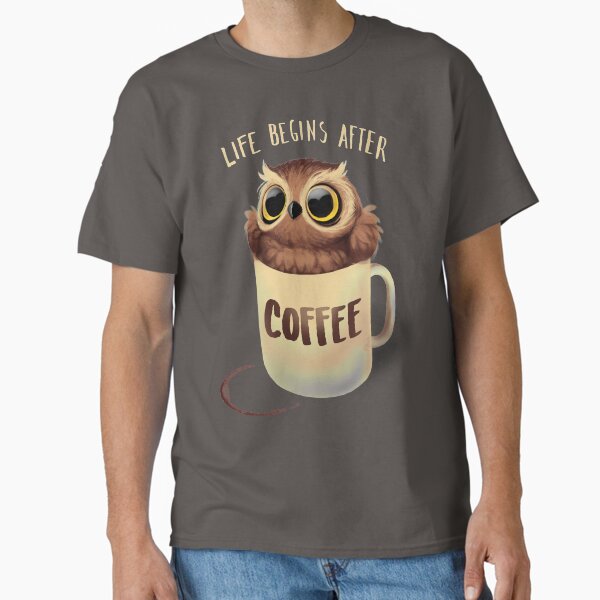 Item preview, Night Owl Coffee - Cute Bird - Life Begins after Coffee designed and sold by BlancaVidal.