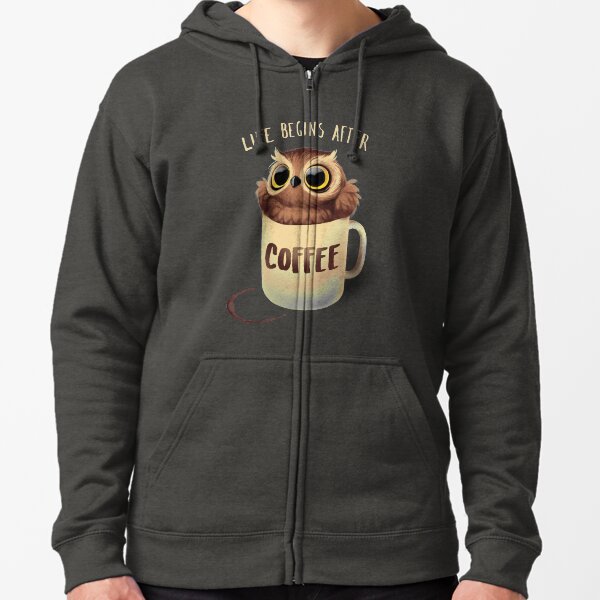 Item preview, Night Owl Coffee - Cute Bird - Life Begins after Coffee designed and sold by BlancaVidal.