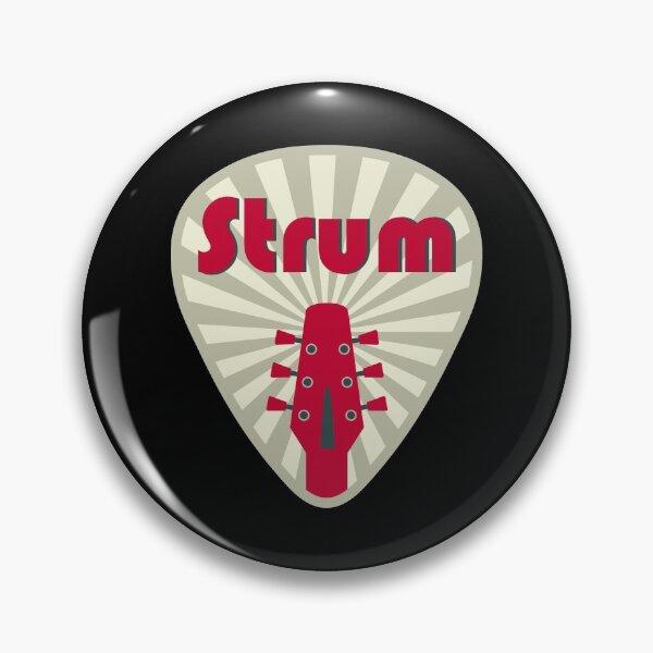 Artikelvorschau, Strum - Gitarren Pick, Retro Rot entworfen und verkauft von ilexdesigns.