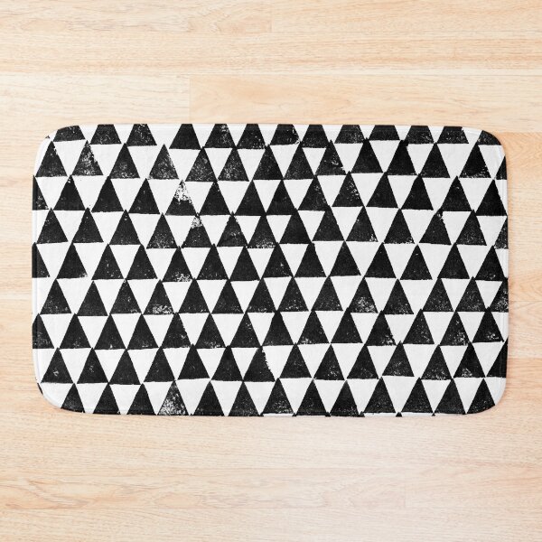 Item preview, Geometric lino cut printed pattern, triangles designed and sold by emporiumjulium.