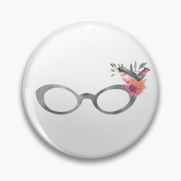 Item preview, Grey Eyeglasses With Flowers And Bird designed and sold by Primroaddesigns.