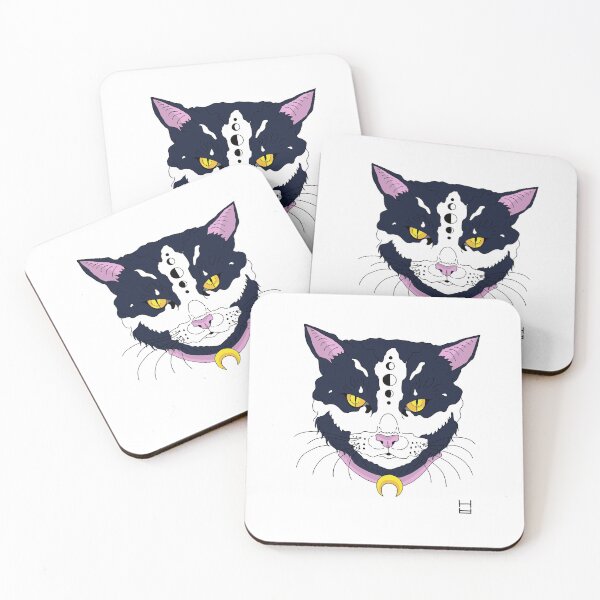 Item preview, Lunar Phases Cat - colored version designed and sold by Heliantus Annuus.