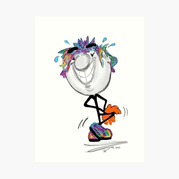 Stickman "Just Fun" Kunstdruck