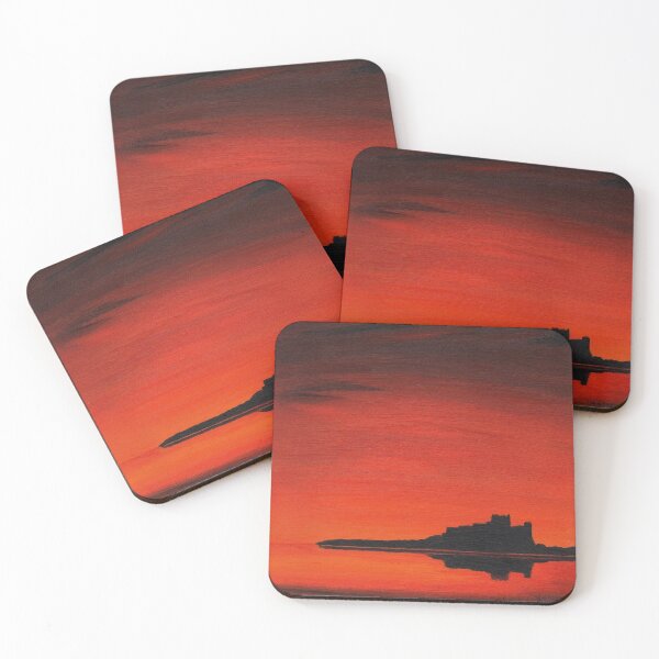 Item preview, Sunset At Bamburgh Castle designed and sold by helenvjames.