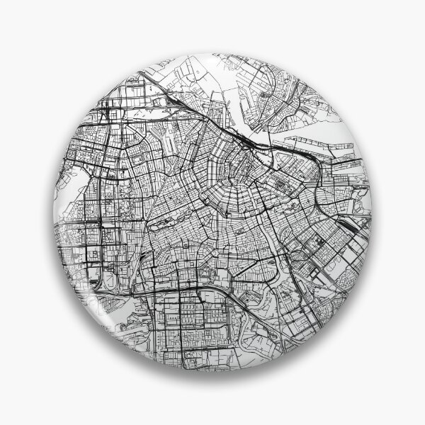 Item preview, Amsterdam White Map designed and sold by multiplicitymap.