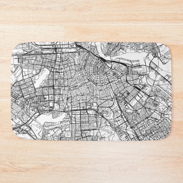 Item preview, Amsterdam White Map designed and sold by multiplicitymap.