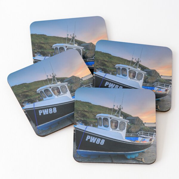Item preview, Boats at sunset (Mullion Cove) designed and sold by bitm2007.