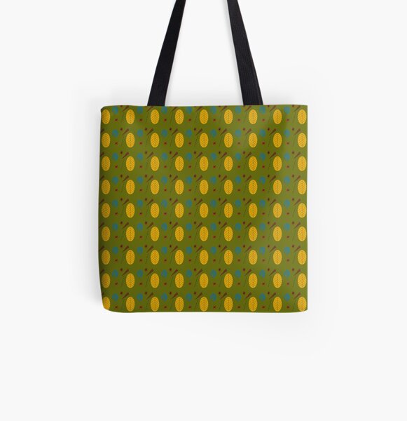 Mid Century Modern Leaf Print All Over Print Tote Bag