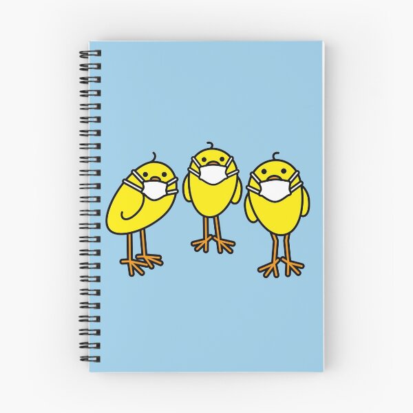 Item preview, Three Cute Chicks wearing Medical Masks designed and sold by CleverPencil.
