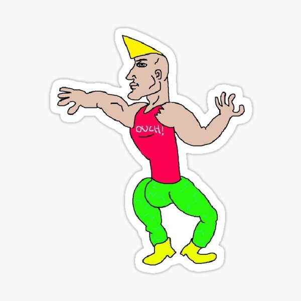 Giga Chad Meme Decal Sticker Chad Thundercock Meme Sticker Meme Gifts 