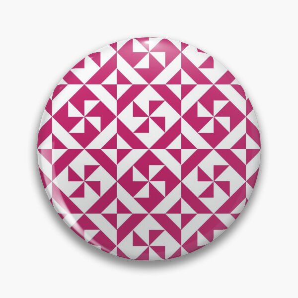 Item preview, Geometric Pinwheel in Pantone Pink Peacock designed and sold by ilexdesigns.