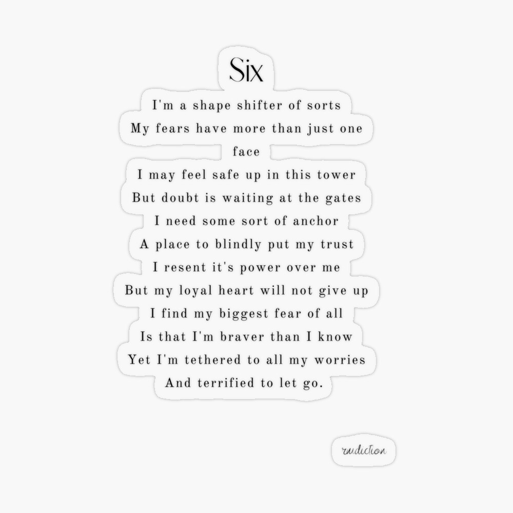 Enneagram Six Poem Art Print for Sale by rdvisual | Redbubble